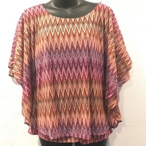 Jennifer Lopez Abstract Flowy Top